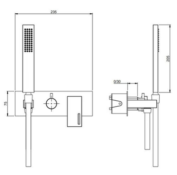 VITA 53529 - Bathtub mixer with diverter by Rubinetterie Frattini - view 3